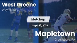 Matchup: West Greene vs. Mapletown  2019