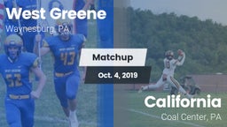Matchup: West Greene vs. California  2019