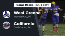 Recap: West Greene  vs. California  2019