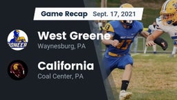 Recap: West Greene  vs. California  2021