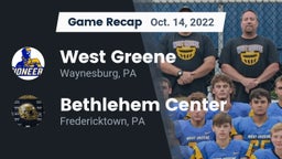 Recap: West Greene  vs. Bethlehem Center  2022
