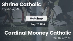 Matchup: Shrine Catholic vs. Cardinal Mooney Catholic  2016