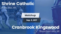 Matchup: Shrine Catholic vs. Cranbrook Kingswood  2016