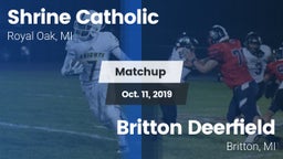 Matchup: Shrine Catholic vs. Britton Deerfield 2019