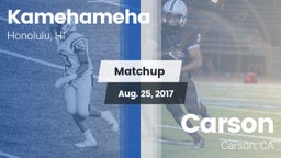 Matchup: Kamehameha vs. Carson  2017