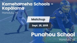 Matchup: Kamehameha Schools vs. Punahou School 2018