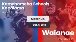 Matchup: Kamehameha Schools vs. Waianae  2018