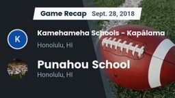 Recap: Kamehameha Schools - Kapalama vs. Punahou School 2018