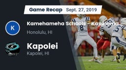Recap: Kamehameha Schools - Kapalama vs. Kapolei  2019
