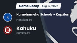 Recap: Kamehameha Schools - Kapalama vs. Kahuku  2022