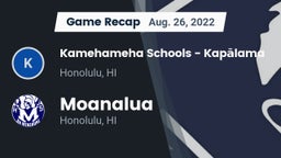 Recap: Kamehameha Schools - Kapalama vs. Moanalua  2022