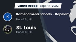 Recap: Kamehameha Schools - Kapalama vs. St. Louis  2022