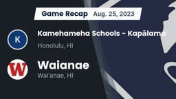Recap: Kamehameha Schools - Kapalama vs. Waianae  2023
