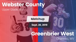 Matchup: Webster County vs. Greenbrier West  2019