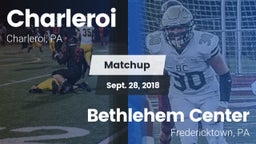 Matchup: Charleroi vs. Bethlehem Center  2018