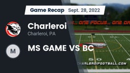 Recap: Charleroi  vs. MS GAME VS BC 2022