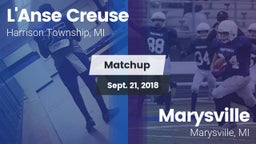 Matchup: L'Anse Creuse vs. Marysville  2018