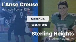 Matchup: L'Anse Creuse vs. Sterling Heights  2020
