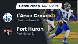 Recap: L'Anse Creuse  vs. Port Huron  2020