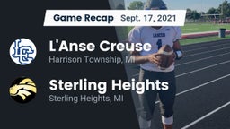 Recap: L'Anse Creuse  vs. Sterling Heights  2021