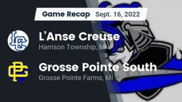 Recap: L'Anse Creuse  vs. Grosse Pointe South  2022