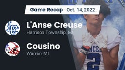 Recap: L'Anse Creuse  vs. Cousino  2022