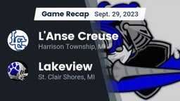 Recap: L'Anse Creuse  vs. Lakeview  2023