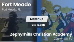 Matchup: Fort Meade vs. Zephyrhills Christian Academy  2018
