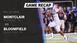 Recap: Montclair  vs. Bloomfield  2016