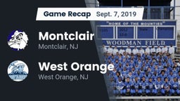 Recap: Montclair  vs. West Orange  2019