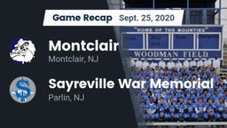 Recap: Montclair  vs. Sayreville War Memorial  2020