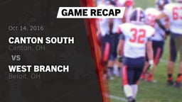 Recap: Canton South  vs. West Branch  2016