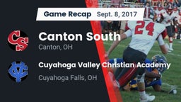 Recap: Canton South  vs. Cuyahoga Valley Christian Academy  2017