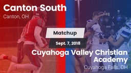 Matchup: Canton South vs. Cuyahoga Valley Christian Academy  2018