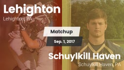 Matchup: Lehighton vs. Schuylkill Haven  2017