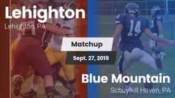 Matchup: Lehighton vs. Blue Mountain  2019