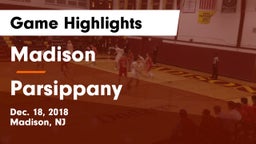 Madison  vs Parsippany Game Highlights - Dec. 18, 2018