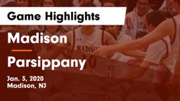 Madison  vs Parsippany  Game Highlights - Jan. 3, 2020