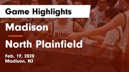 Madison  vs North Plainfield  Game Highlights - Feb. 19, 2020