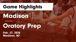 Madison  vs Oratory Prep  Game Highlights - Feb. 27, 2020