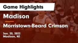 Madison  vs Morristown-Beard Crimson Game Highlights - Jan. 20, 2022