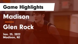 Madison  vs Glen Rock  Game Highlights - Jan. 25, 2022