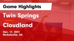 Twin Springs  vs Cloudland  Game Highlights - Dec. 17, 2021