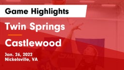 Twin Springs  vs Castlewood  Game Highlights - Jan. 26, 2022