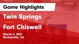 Twin Springs  vs Fort Chiswell  Game Highlights - March 4, 2022