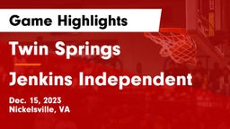 Twin Springs  vs Jenkins Independent  Game Highlights - Dec. 15, 2023