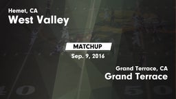 Matchup: West Valley High vs. Grand Terrace  2016