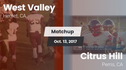 Matchup: West Valley High vs. Citrus Hill  2017