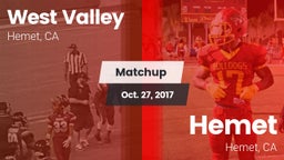 Matchup: West Valley High vs. Hemet  2017