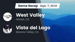 Recap: West Valley  vs. Vista del Lago  2018